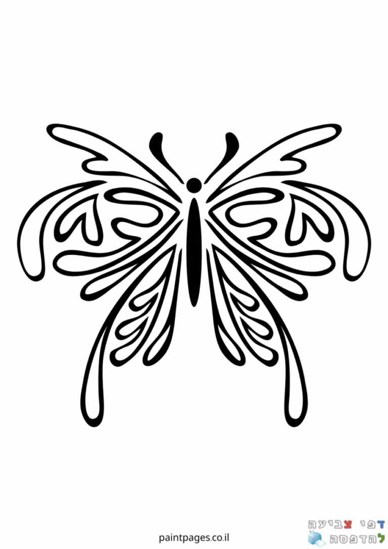 פרפרים לצביעה 🦋 דפי צביעה להדפסה