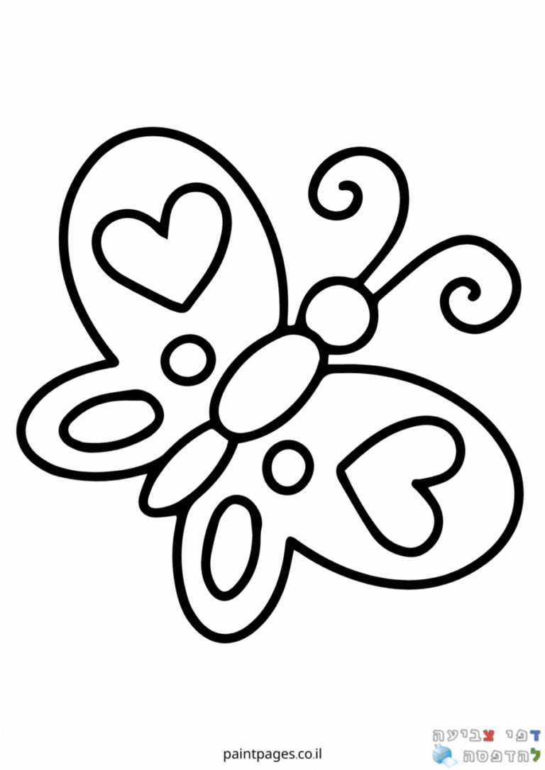 פרפרים לצביעה 🦋 דפי צביעה להדפסה