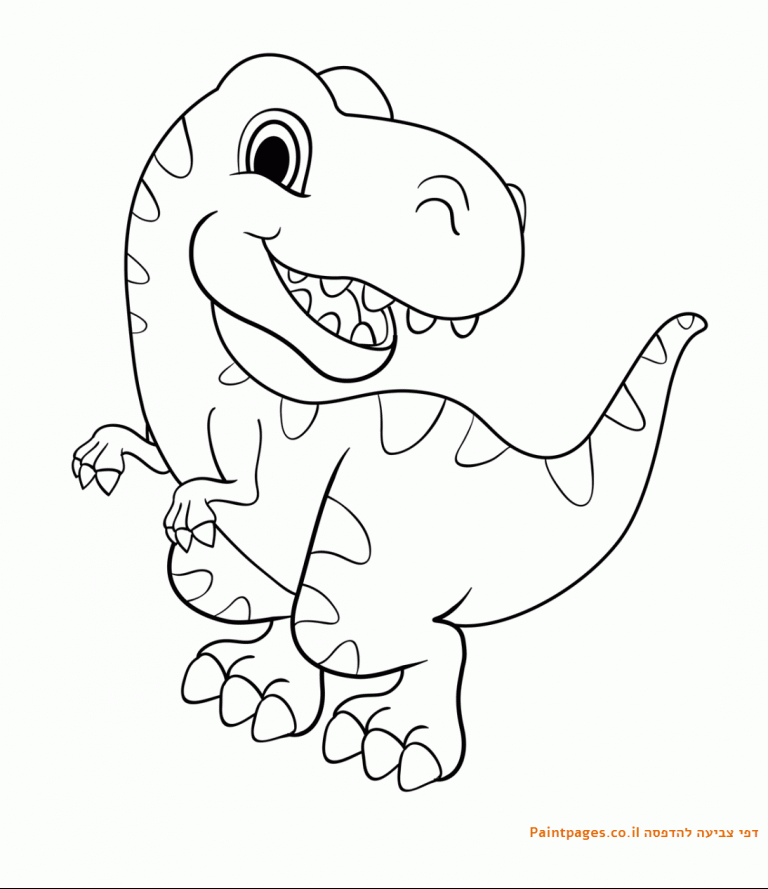 דף צביעה דינוזאור