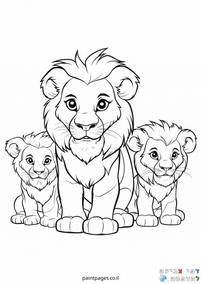 אבא אריה וגורי אריות לצביעה