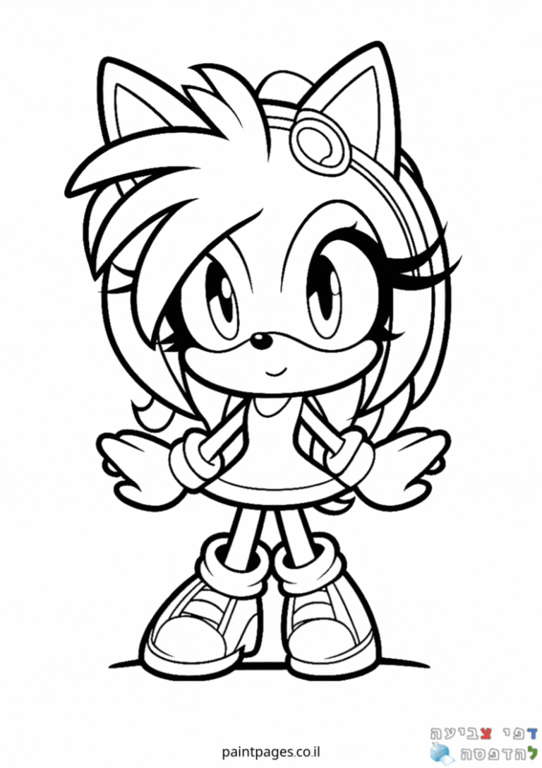 דף צביעה לילדים עם דמות מצוירת חמודה. מתאים לפעילות יצירה וצביעה. הדפסה חינם באתר. ילדים נהנים לצבוע ולהתאים צבעים.