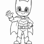 דף צביעה לילדים של דמות גיבור על קומיקס גלימה ומסכה לצביעה פעילות מהנה לילדים שאוהבים ציור וצביעה חוויית יצירה ומיקוד