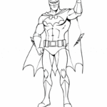 דף צביעה לילדים של גיבור על בפעולה מתאים לפעילות יצירה מהנה דפי צביעה יצירתיים להדפסה לילדים שאוהבים אמנות וציור