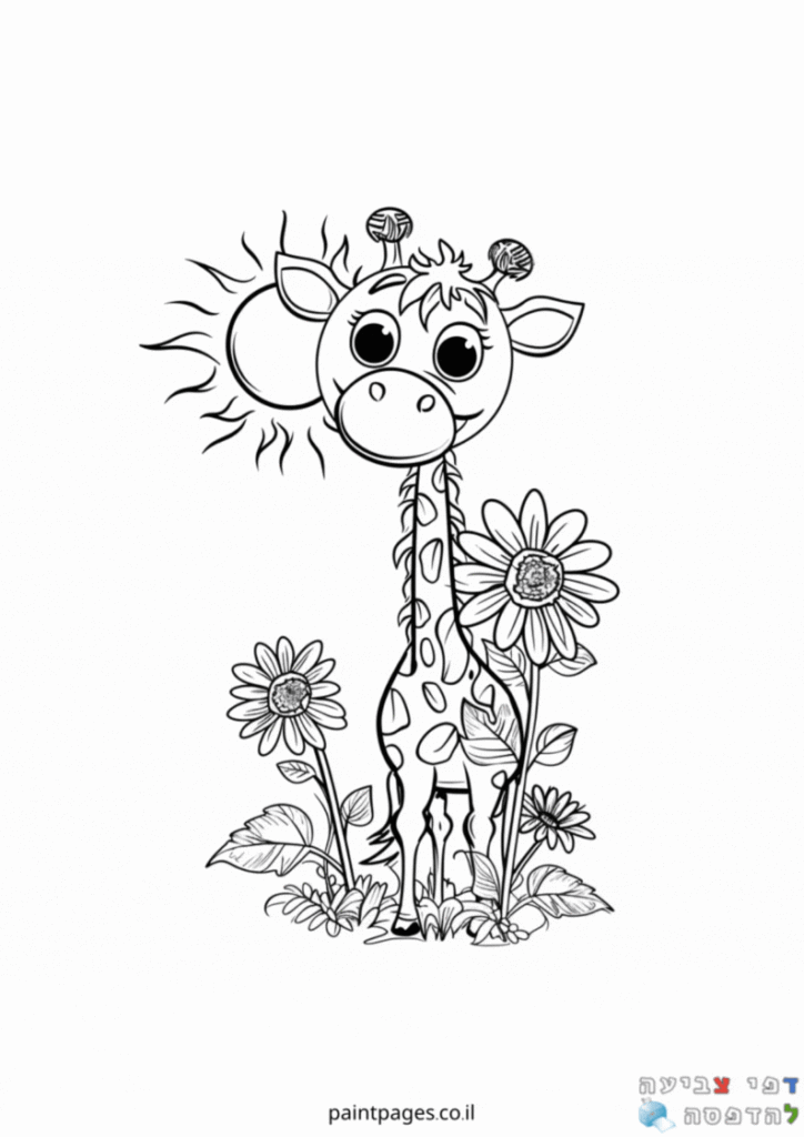ג׳ירפה חמודה לצביעה