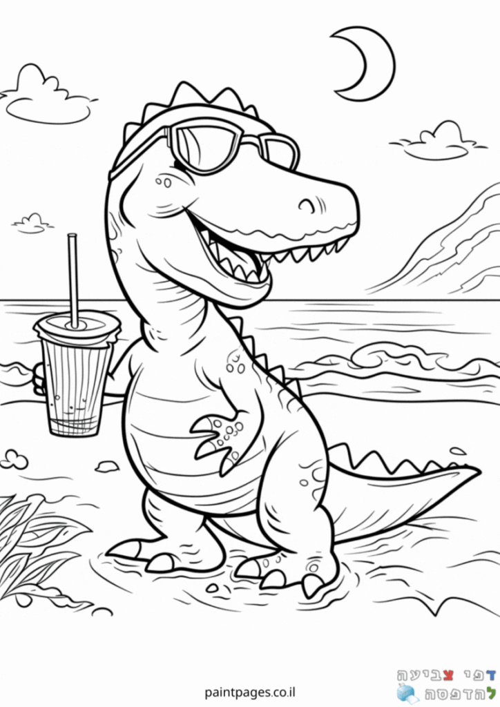 דינוזאור בחופשת קיץ לצביעה