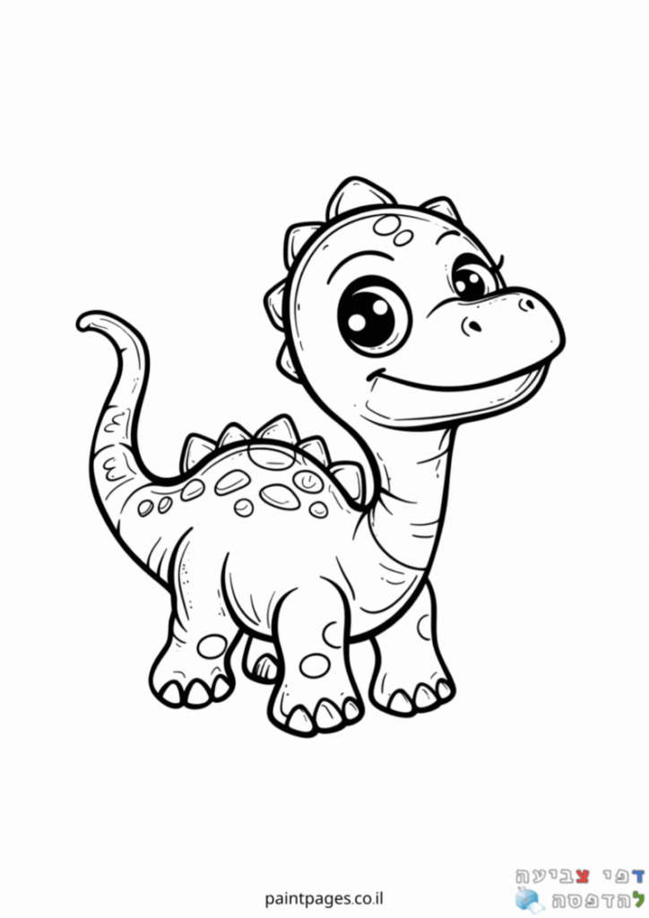 דינוזאור טירנוזאורוס חמוד לצביעה