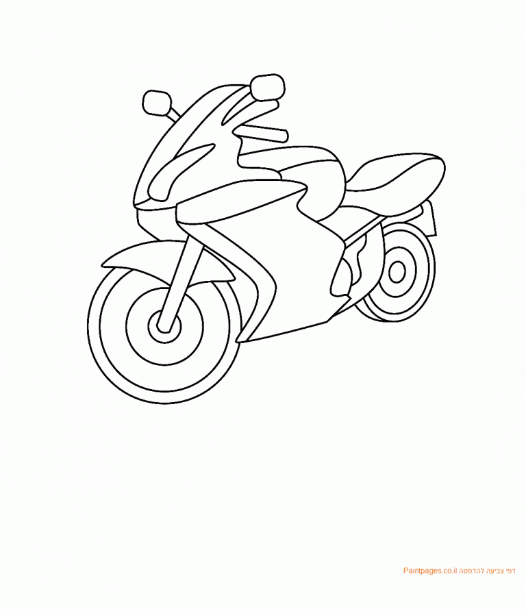 דף צביעה אופנוע
