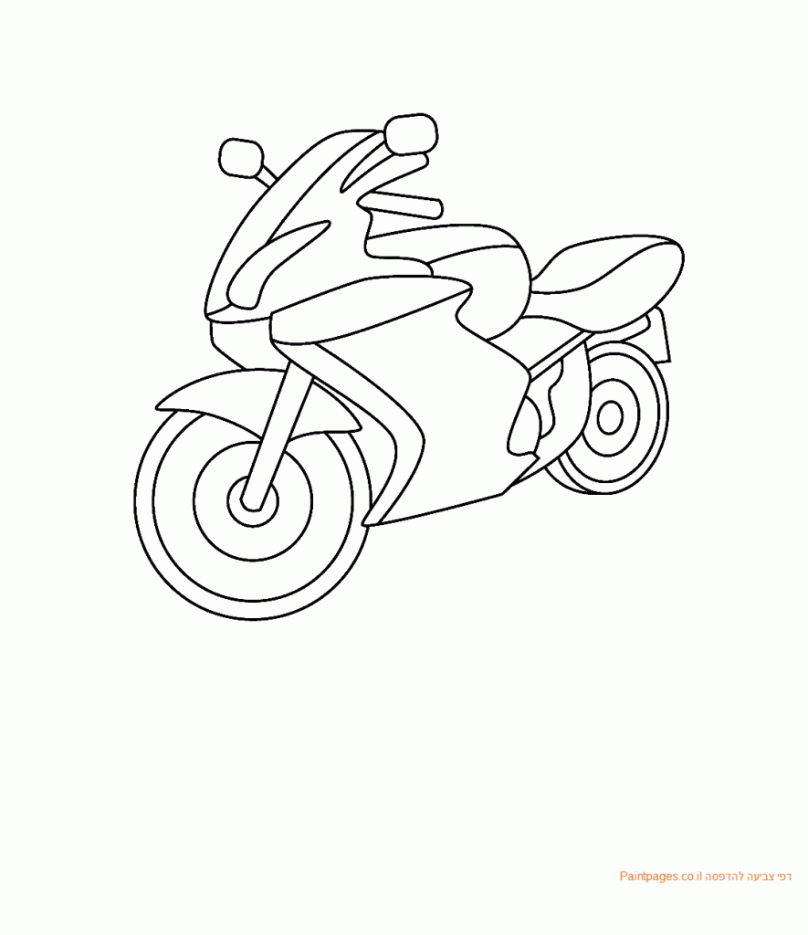 Мотоцикл рисунок для детей