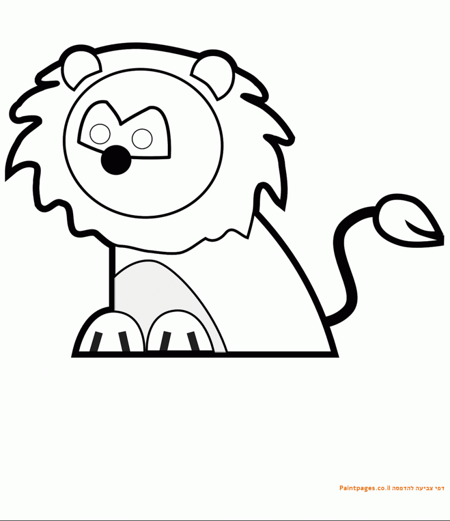 דף צביעה אריה להדפסה