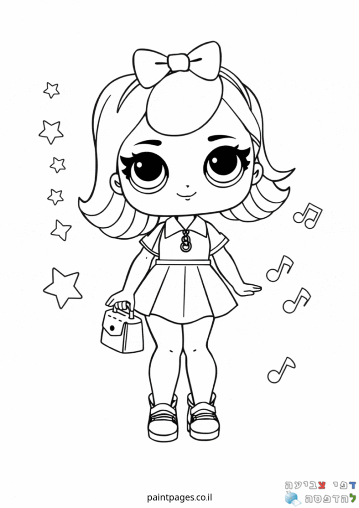 דף צביעה בובת לול