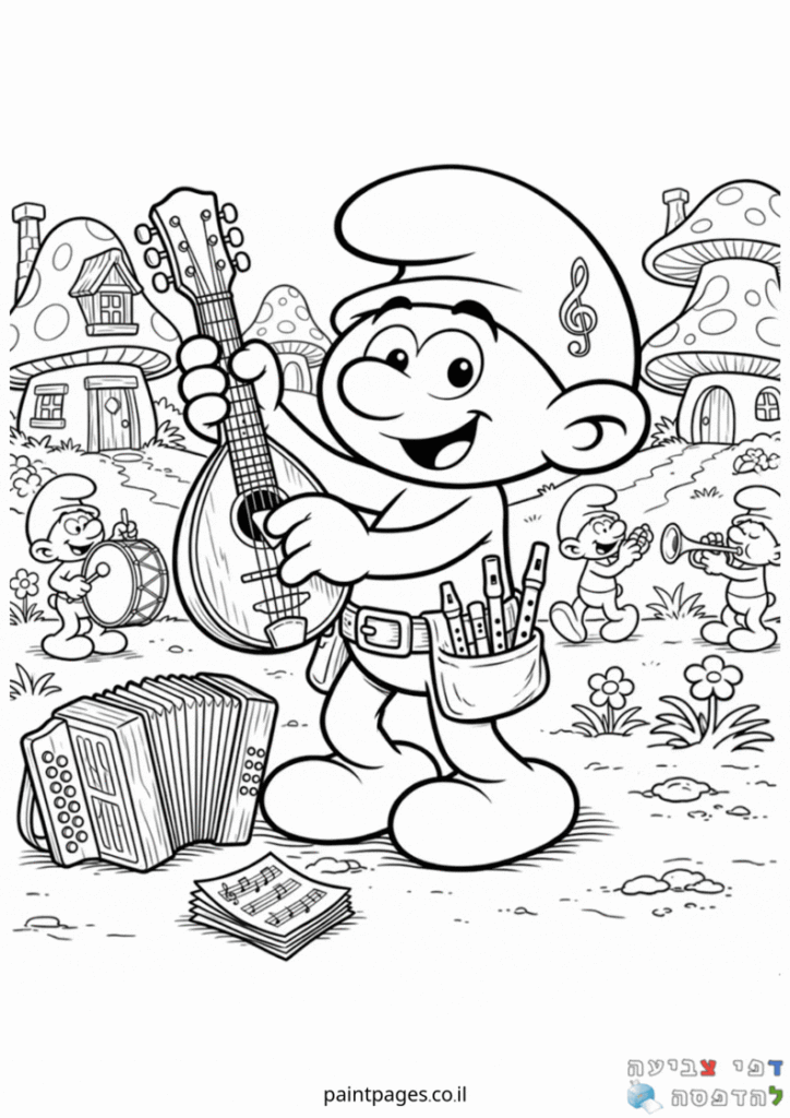 דף צביעה דרדס מוזיקאי