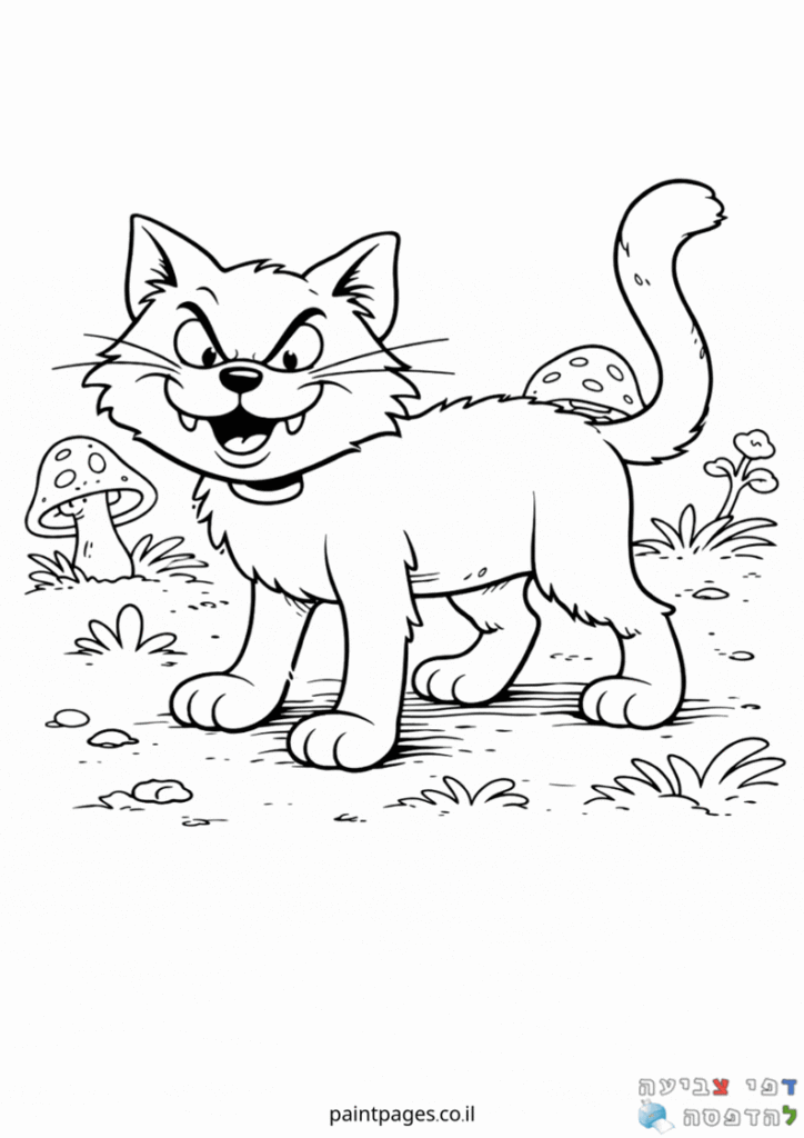 דף צביעה חתחתול