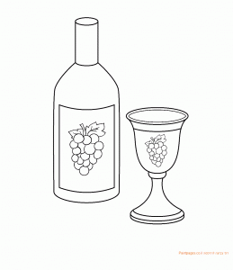 דף צביעה כוס ויין קידוש