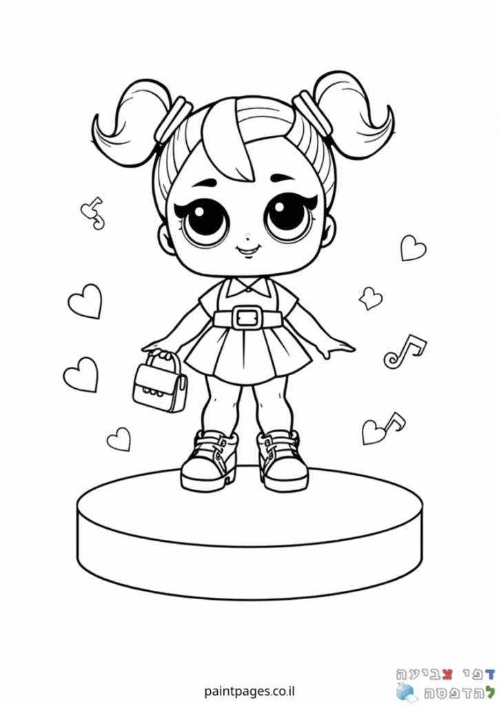 דף צביעה לול קל לילדים קטנים