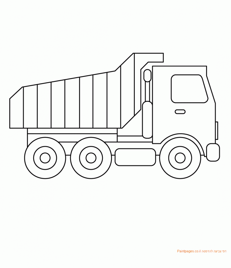 דף צביעה משאית