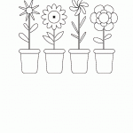 דף צביעה עציצים