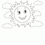 דף צביעה שמש אביבית