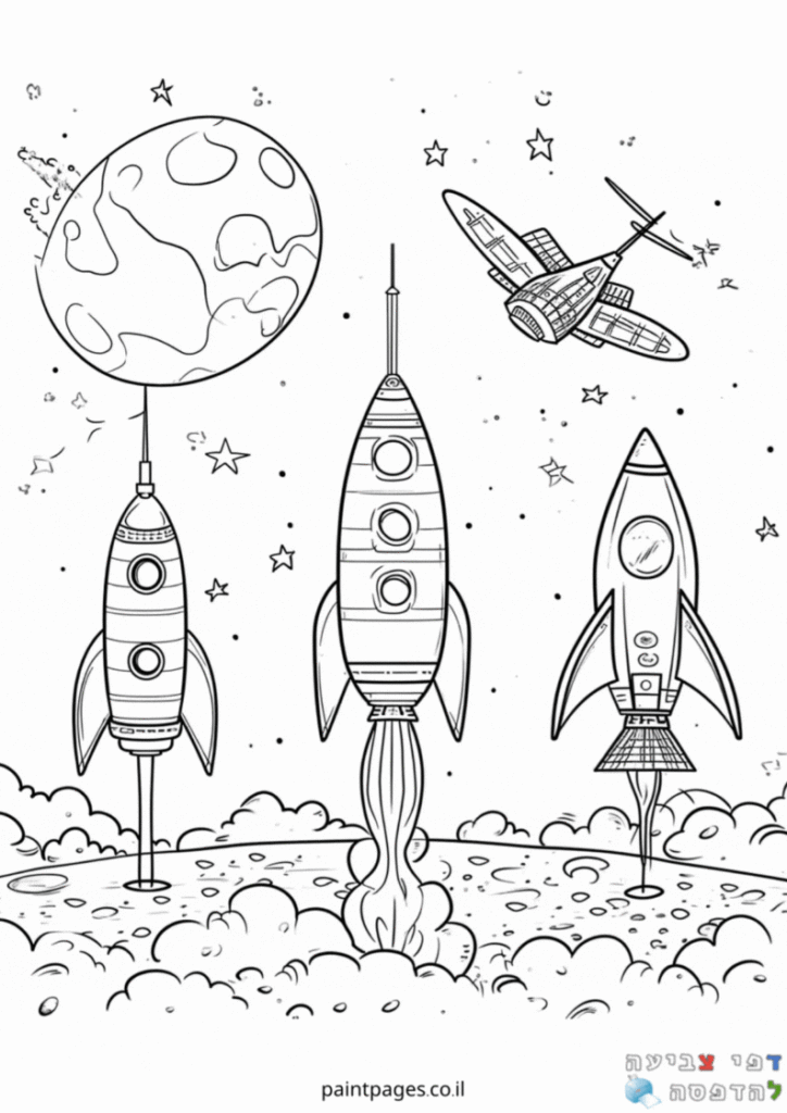 חלליות ממתינות לשיגור לצביעה