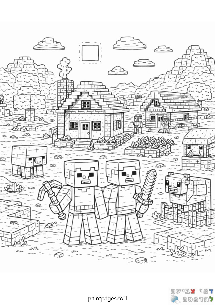 כפר מיינקראפט לצביעה