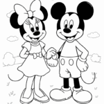 דף צביעה בשחור לבן עם דמויות מצוירות אהובות ילדים זמנים להדפסה וצביעה פעילות יצירה מהנה דפי צביעה לילדים באתר דפי צביעה מקוריים