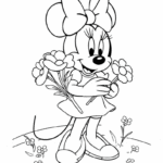 דף צביעה לילדים דמות חמודה עם פרחים עם סרט בשיער מתאים לילדים שאוהבים יצירה וצביעה אתר דפי צביעה להדפסה עם ציורים בשחור לבן