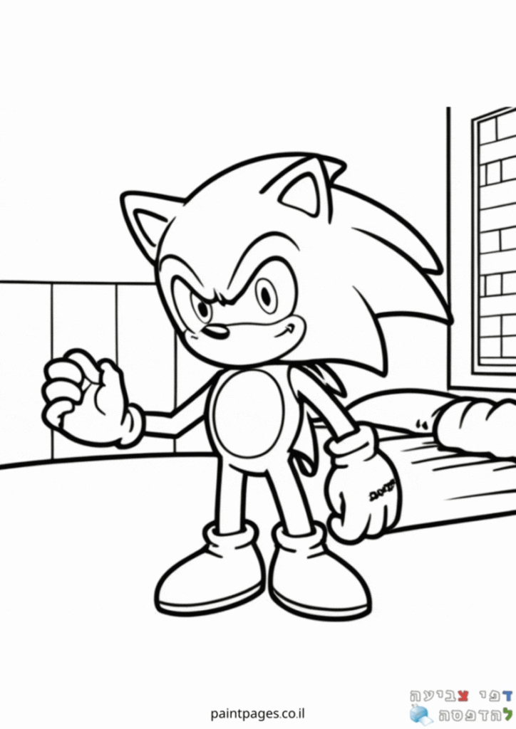 סוניק בחדר השינה לצביעה