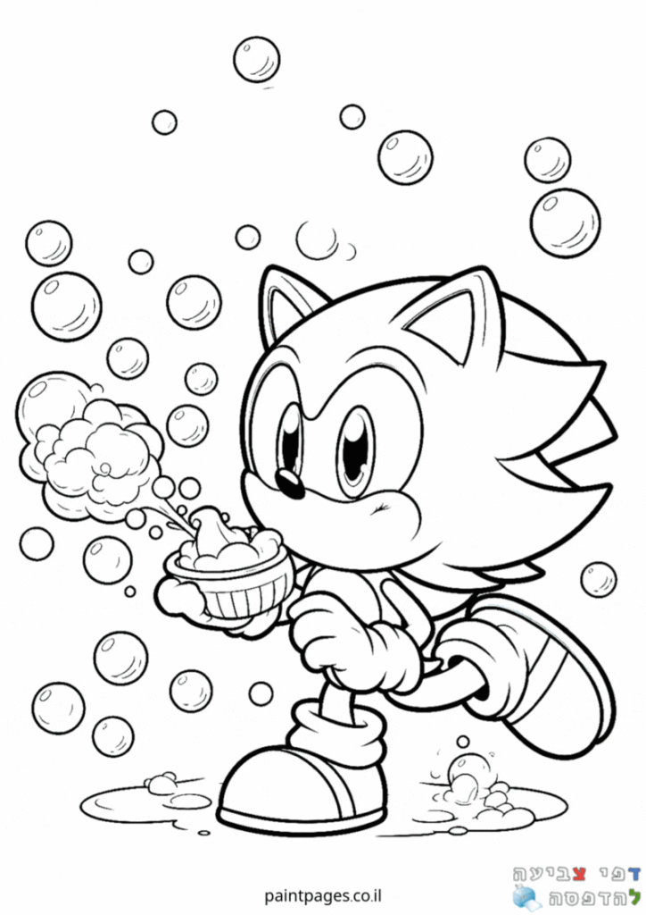 סוניק מפוצץ בלונים לצביעה