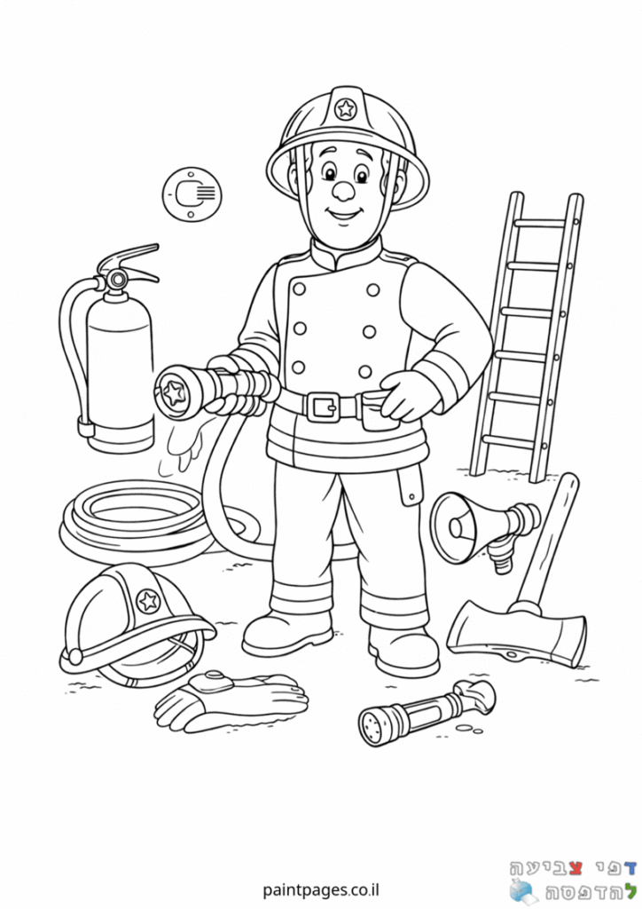 סמי הכבאי וכלי כיבוי אש לצביעה