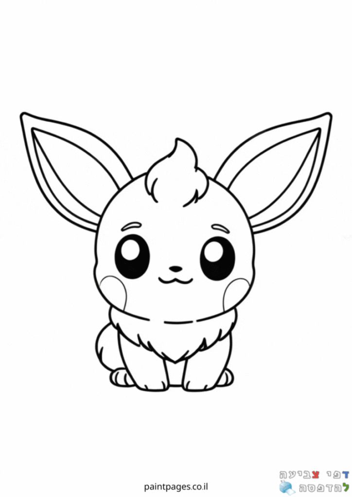 פוקימון איווי מחייך לצביעה