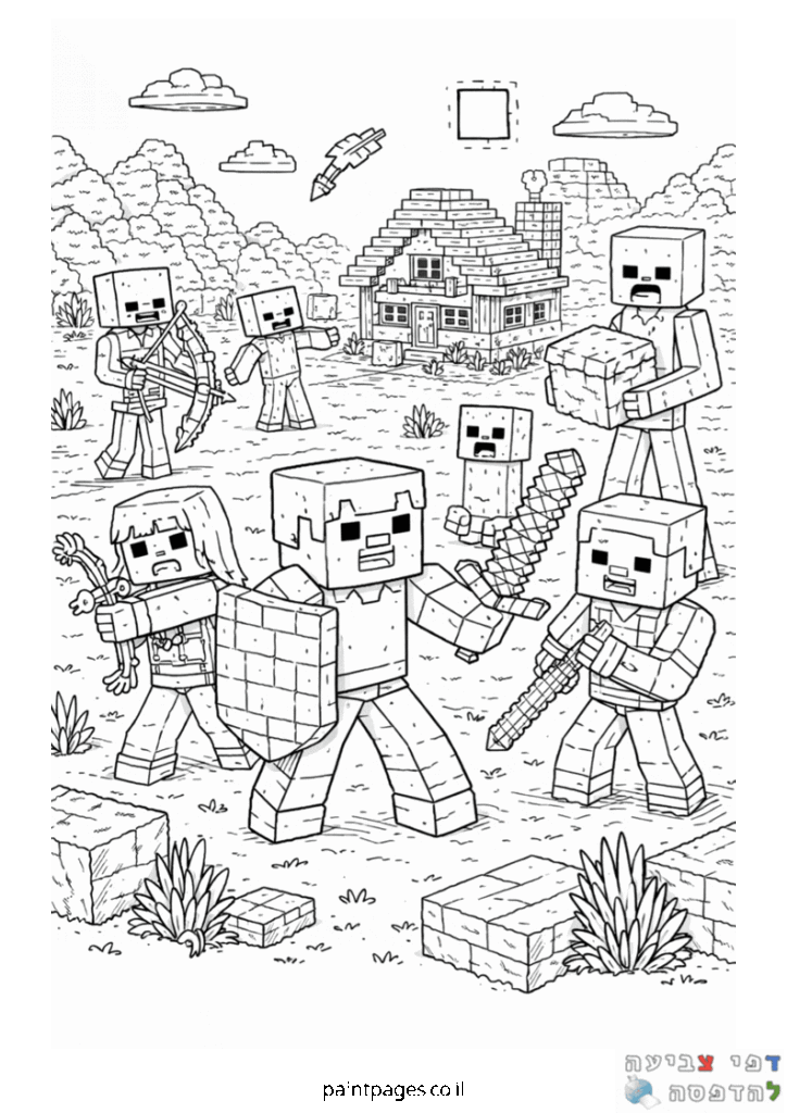 קרב מיינקראפט לצביעה