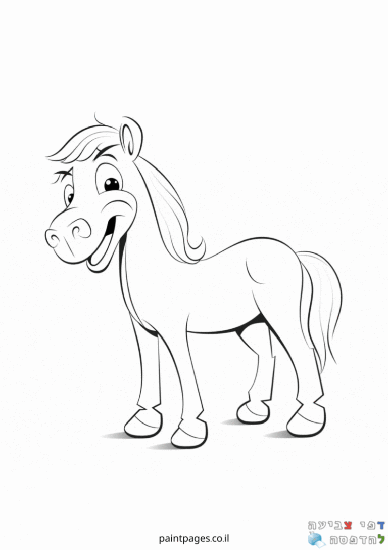 קריקטורה של סוס לצביעה